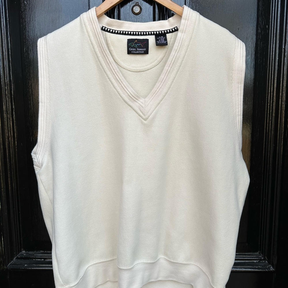 Vintage Greg Norman Cream Sweater Vest